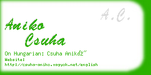 aniko csuha business card